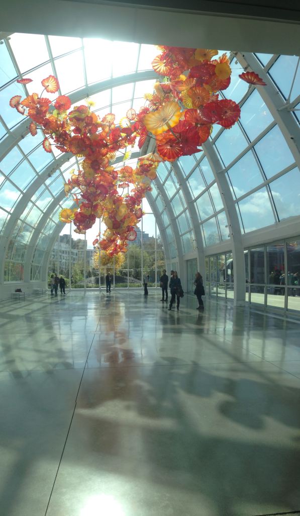 Chihuly Garden of Glass - Glasshouse with (shockingly) a Dale Chihuly sculpture.